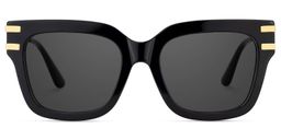 Lidia Black Square Sunglasses0
