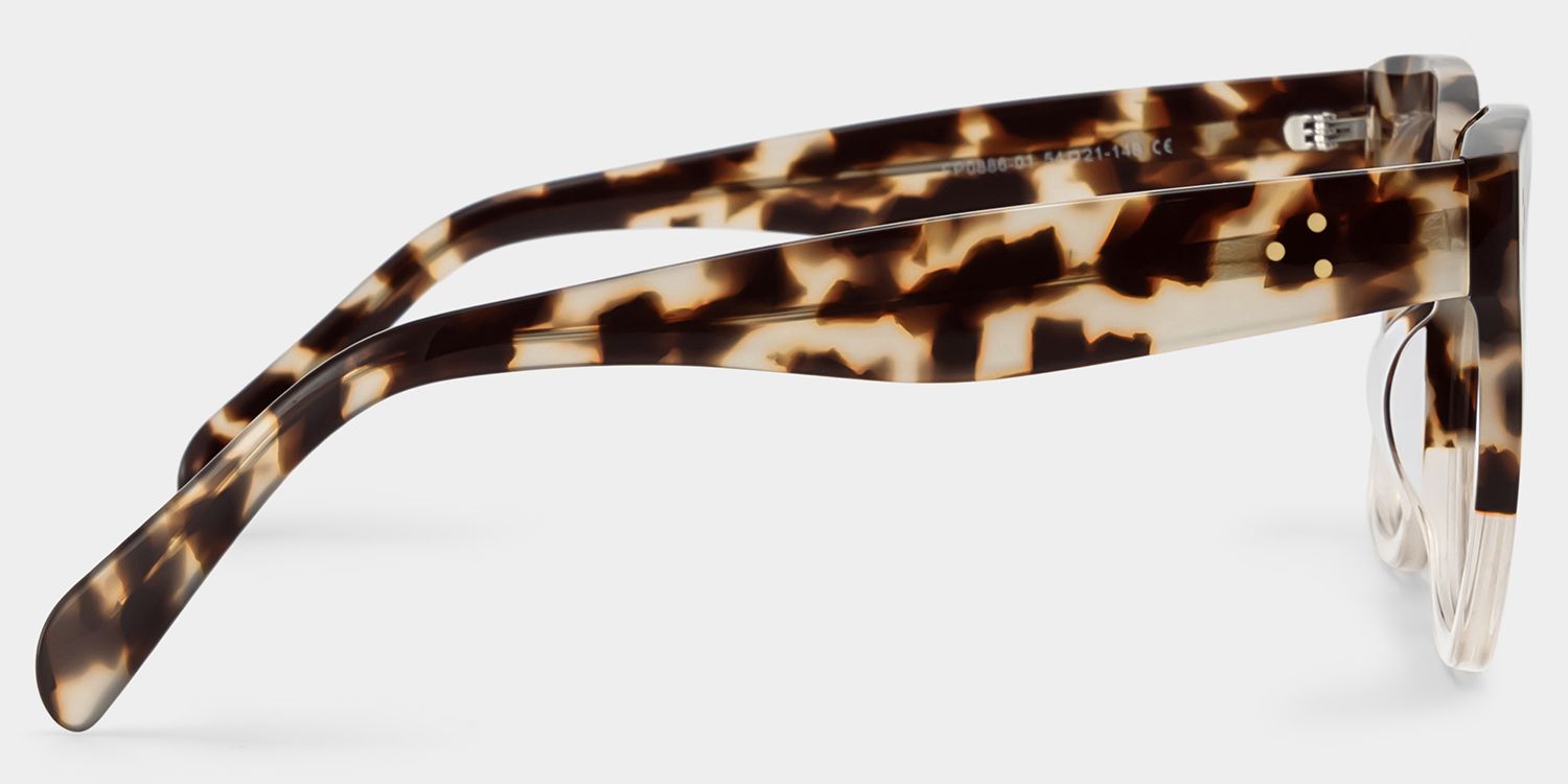 Rectangle Tandy Light Tortoise Frame Glasses | ZEELOOL3