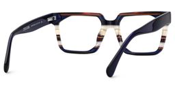 Laguer Blue Rectangle Glasses7