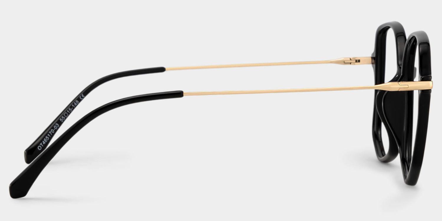 Payton Geometric Black Frame Glasses for Women | ZEELOOL3