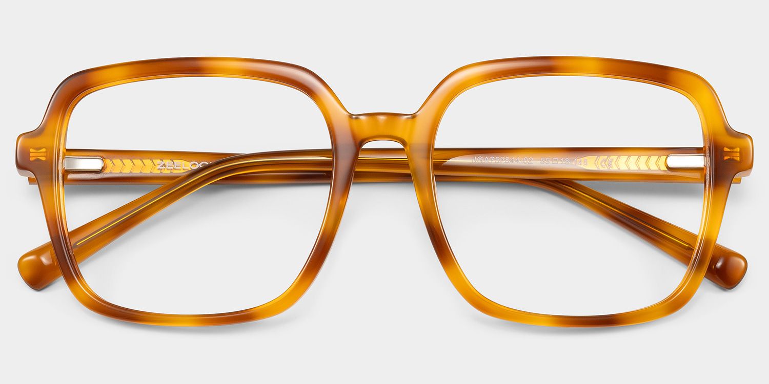 Kenneth Square Beige Tortoise Shell Glasses | ZEELOOL1