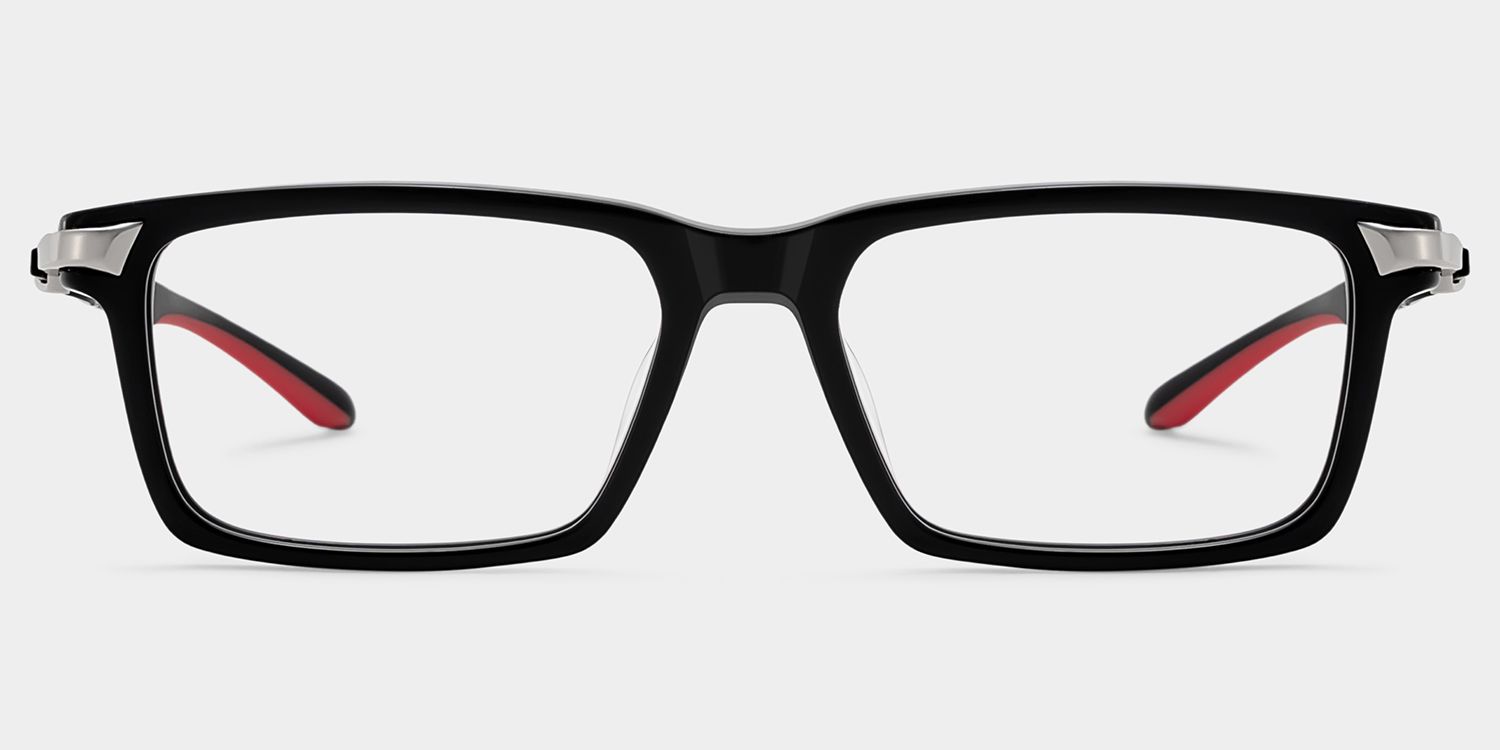 Orion Black Rectangle Eyeglasses Onlime | ZEELOOL1