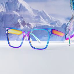 Dacarine Iridescent Square Glasses0