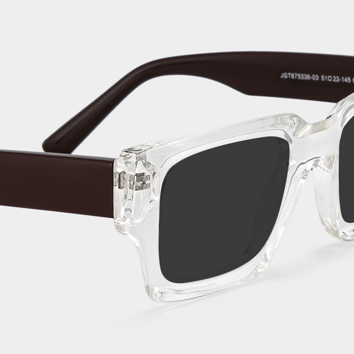 Garza Clear Rectangle Polarized Sunglasses for Driving | ZEELOOL4