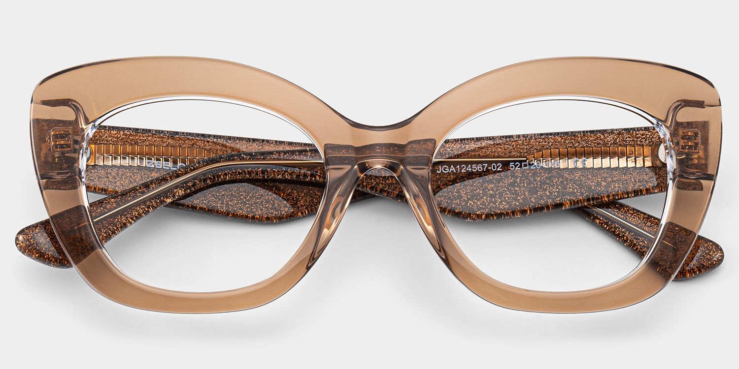 Mireille Butterfly Brown bling bling Eyeglass Frames | ZEELOOL2
