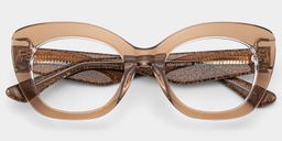 Mireille Brown Butterfly Glasses2