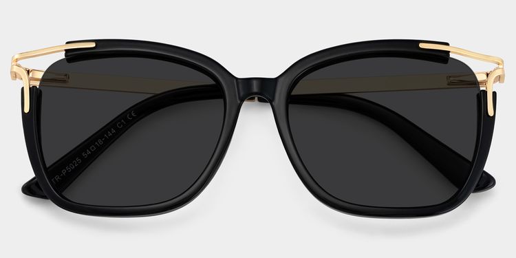 Sidibe Black Square Sunglasses