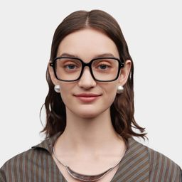 Talia Black Square Glasses0