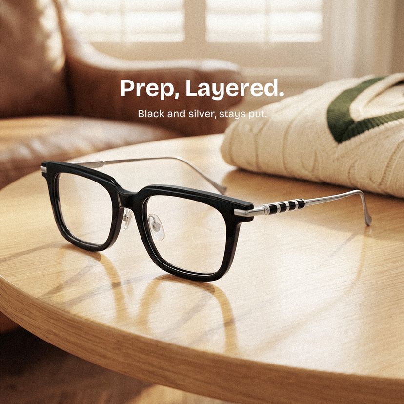 Rayne Black Square Glasses