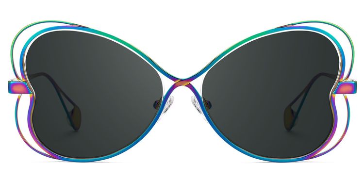 Aretha Iridescent Geometric Sunglasses