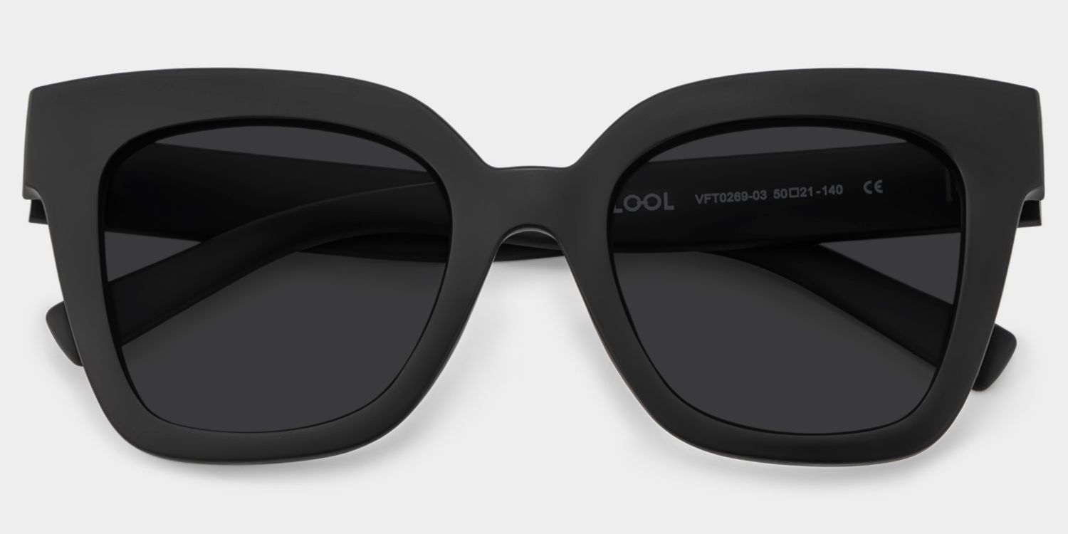Malcolm Tr90 Black Square Frame Sunglasses | ZEELOOL1