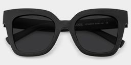 Malcolm Black Square Sunglasses1
