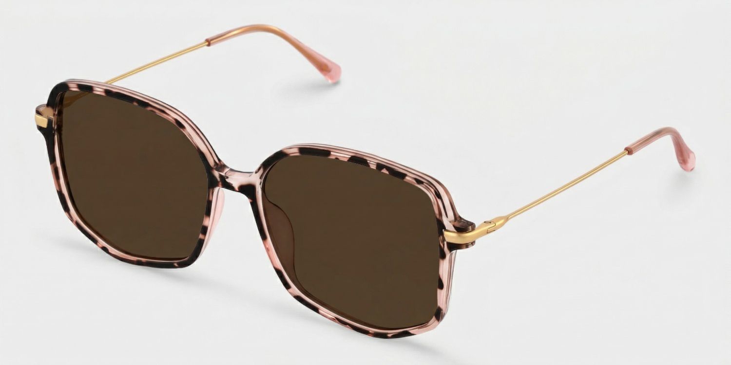 Payton Tr90 Tortoise Geometric Frame Sunglasses | ZEELOOL2