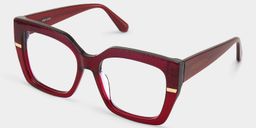 Mavis Red Square Glasses3
