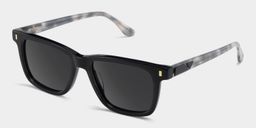 Travis Black Rectangle Sunglasses2