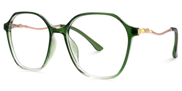Lekesha Green Geometric Glasses