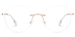 Osorio Rose Gold Geometric Glasses1