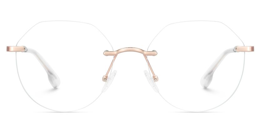 Osorio Rose Gold Geometric Glasses