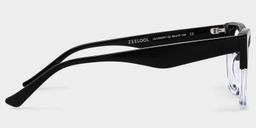 Brookins Black Clear Rectangle Glasses5