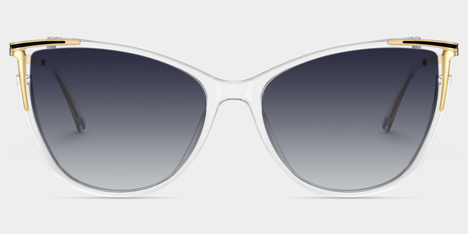 Yomary Mixed Clear Cat Eye Frame Sunglasses | ZEELOOL0