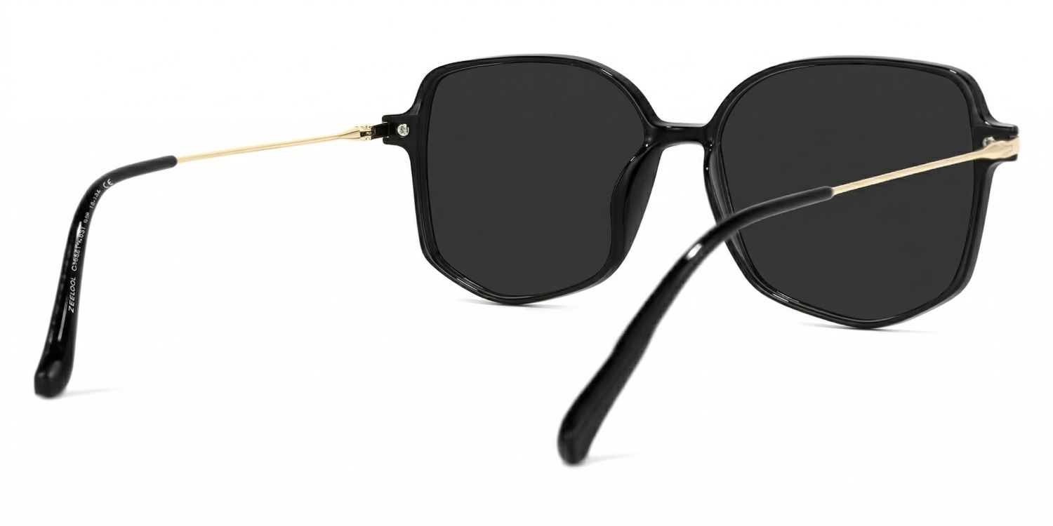 Payton Geometric Black Sunglasses for Women & Men | ZEELOOL4