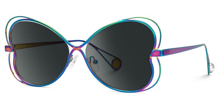 Aretha Iridescent Geometric Sunglasses