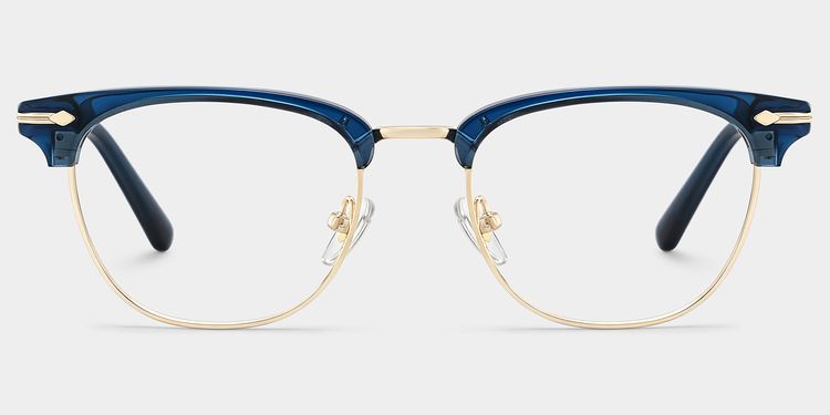 Capri Blue Browline Glasses