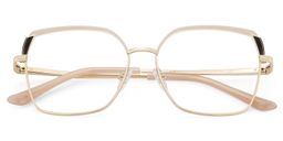 Shayla Pink Brown Square Glasses2