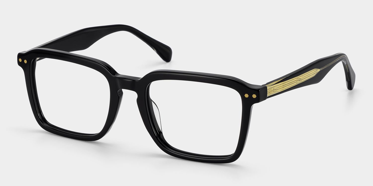 Vickerie Thin Black Glasses in Square Design | Zeelool3