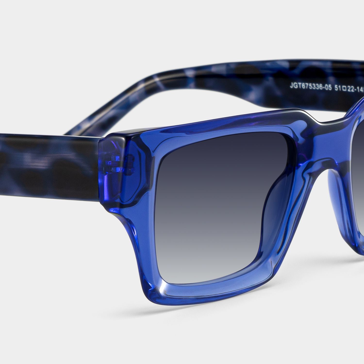 Orson Blue Rectangle Polarized Sunglasses for Driving | ZEELOOL4