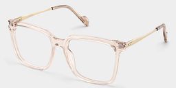 Zeyna Beige Square Glasses2
