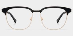 Wren Black-Gold Browline Glasses2