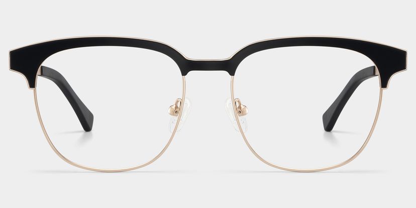 Wren Black-Gold Browline Glasses