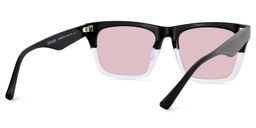 Brookins Black Clear Rectangle Sunglasses4