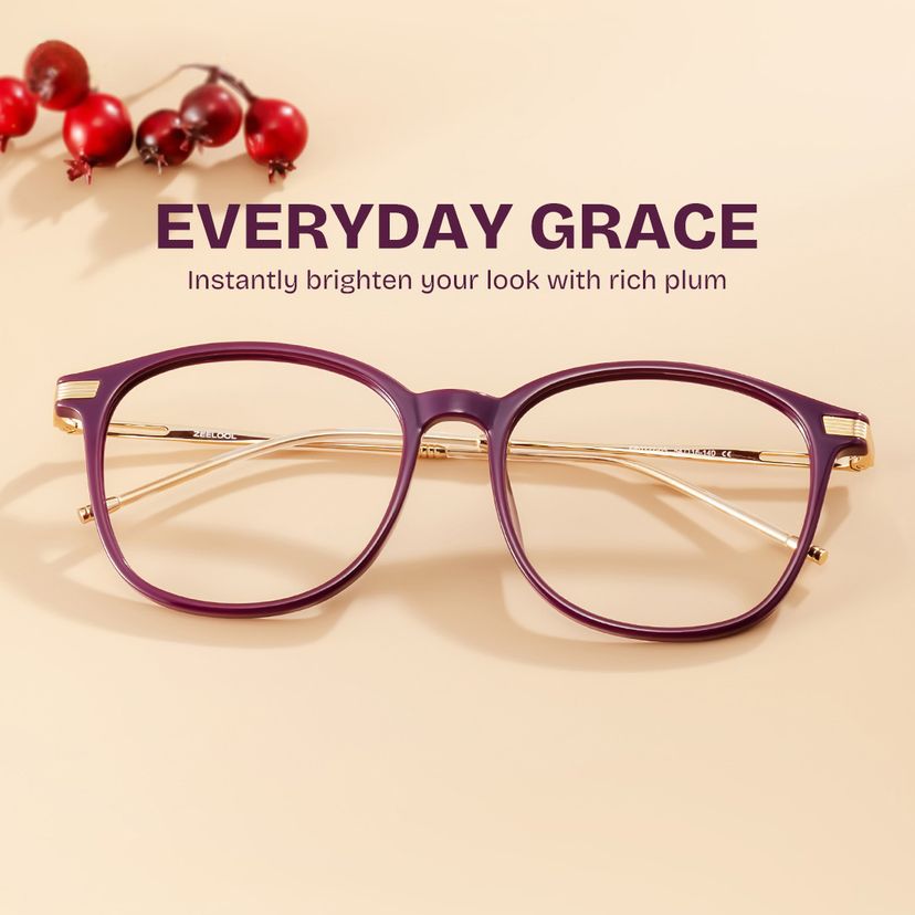 Greene Purple Square Glasses