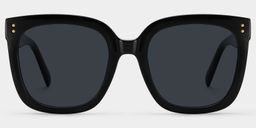 Ebony Black Square Sunglasses0