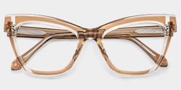 Saucie Brown Cat eye Glasses2