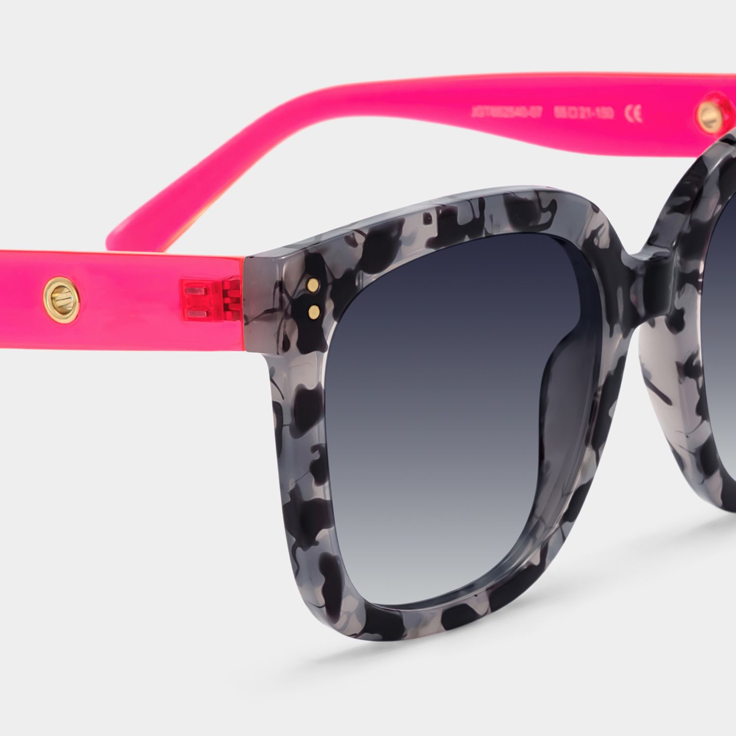 Ebony Square Gray-Tortoise Prescription Sunglasses | ZEELOOL4