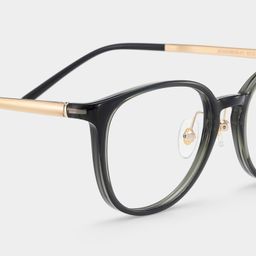 Amanda Black Round Glasses6