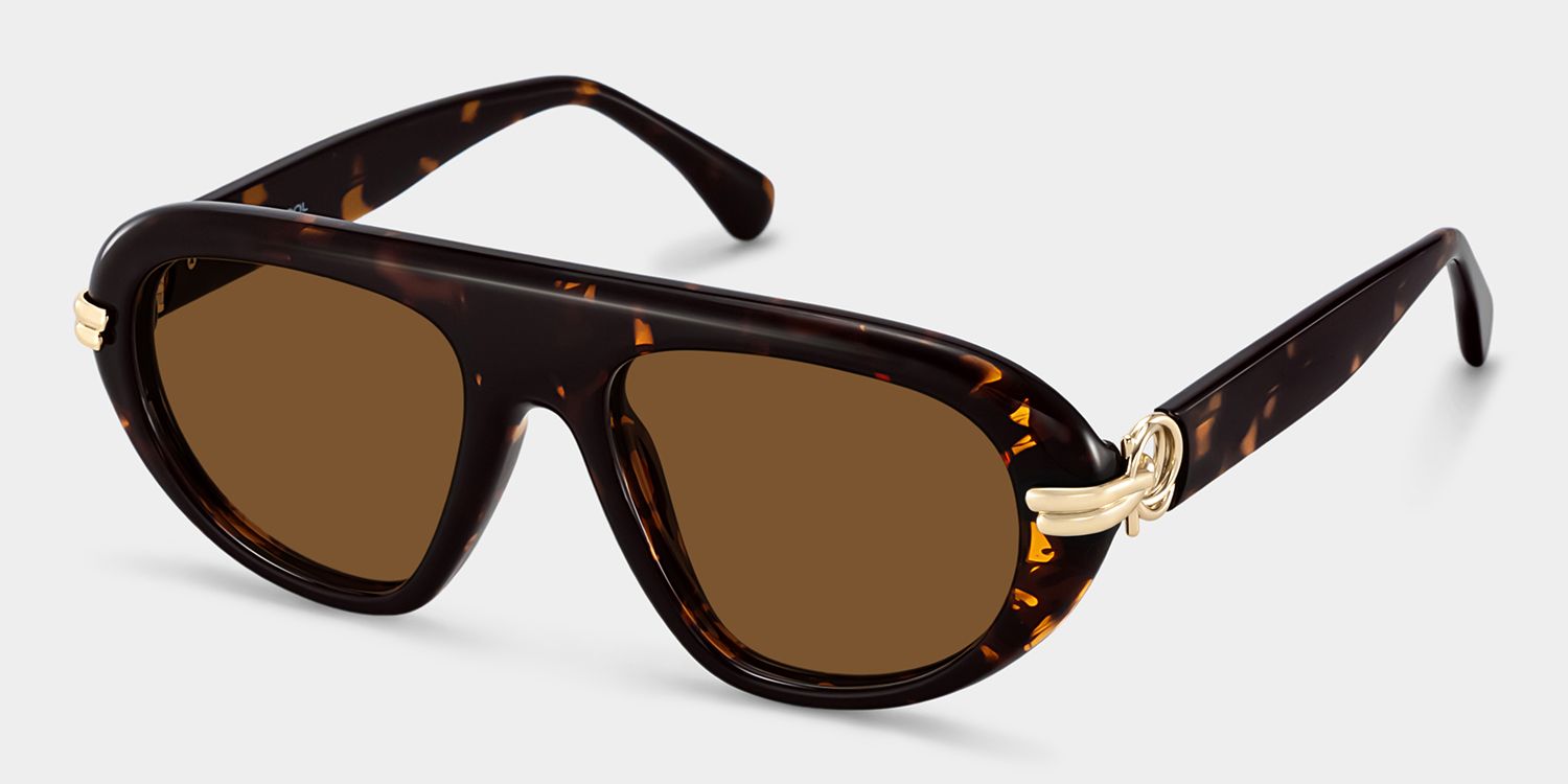 Aveline Tortoise Aviator Prescription Sunglasses for Women | ZEELOOL2