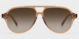 Drew Clear Brown Aviator Sunglasses0