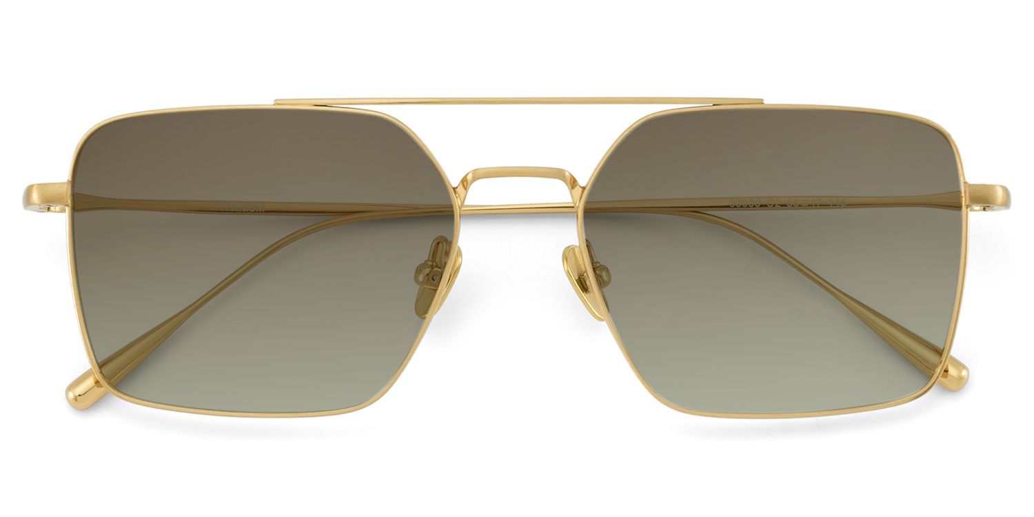 Jensen Aviator Style Gold Frame Sunglasses | ZEELOOL1