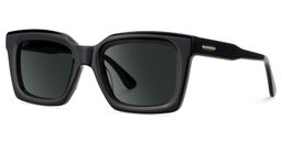 Solana Black Rectangle Sunglasses2