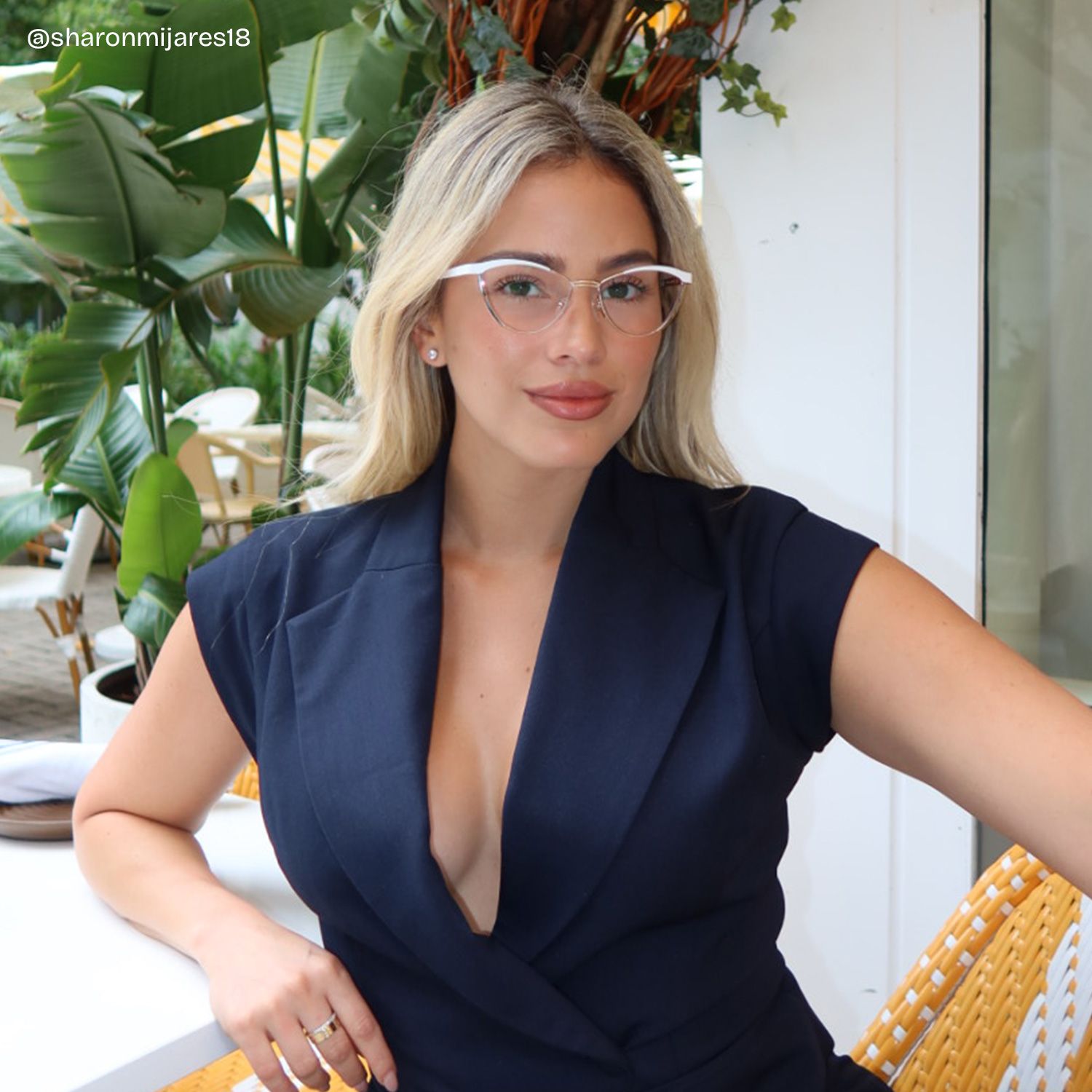 Sydney Cat Eye Gold Eyeglasses and Metal Frames5