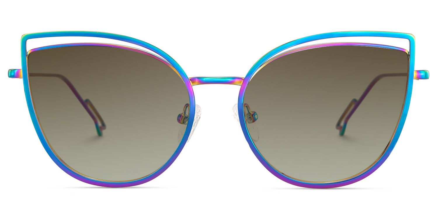 Spivey Iridescent Cat Eye Polarized Sunglasses for Driving | ZEELOOL0