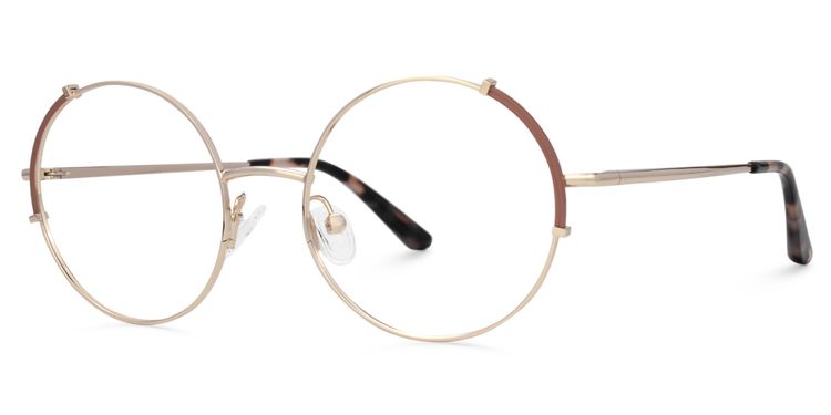 Rindy Brown Round Glasses