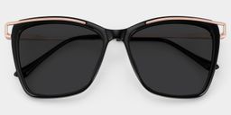 Krystle Black Square Sunglasses1