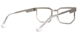 Barber Silver Rectangle Glasses4