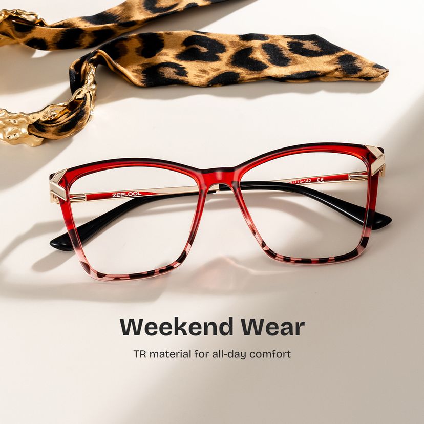 Tricee Two-tone Square Glasses