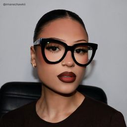 Yaser Black Cat eye Glasses6